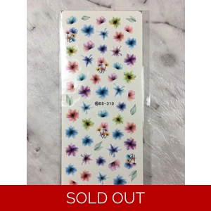 Pastel Flowers Water Decals